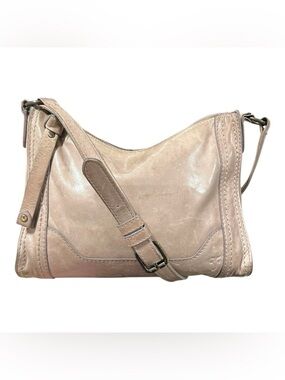 Frye Melissa Zip Top Crossbody Bag In Distressed LT Bronze Leather